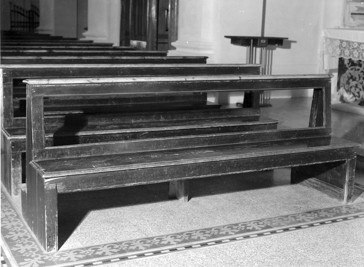 banco da chiesa, serie - ambito lombardo (seconda metà sec. XIX)