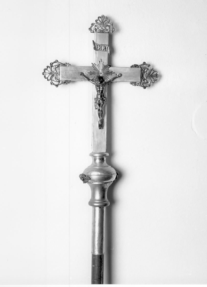 croce processionale, opera isolata - ambito lombardo (fine sec. XIX)