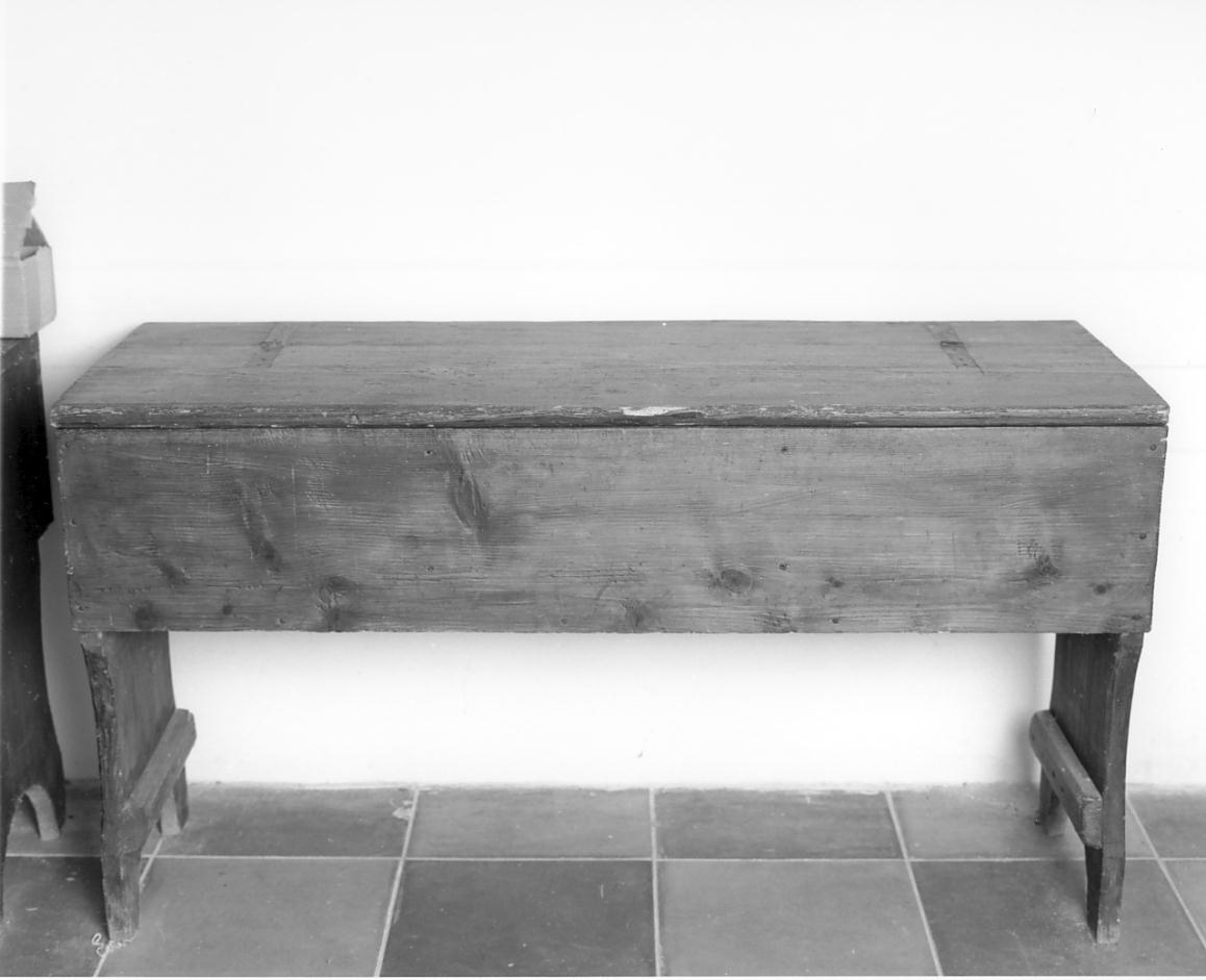 cassapanca, serie - ambito lombardo (fine sec. XIX)