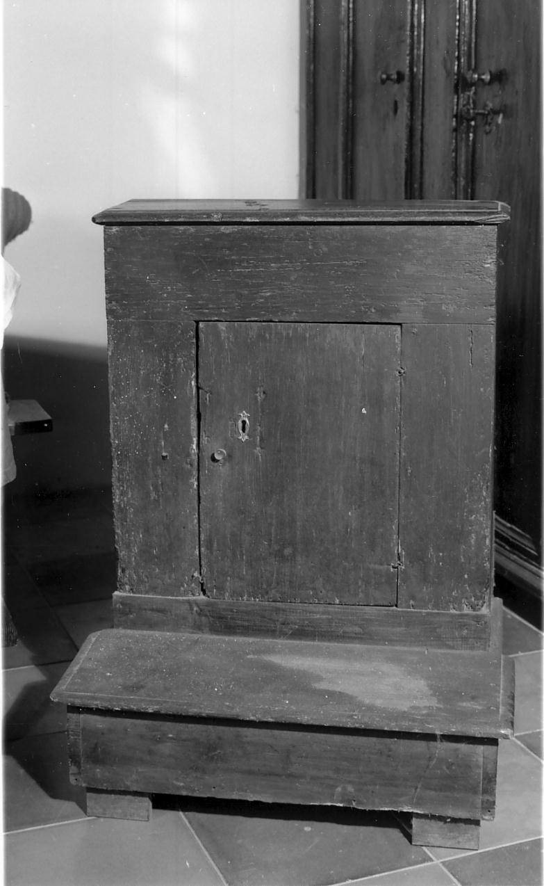 inginocchiatoio, opera isolata - ambito lombardo (seconda metà sec. XVIII)