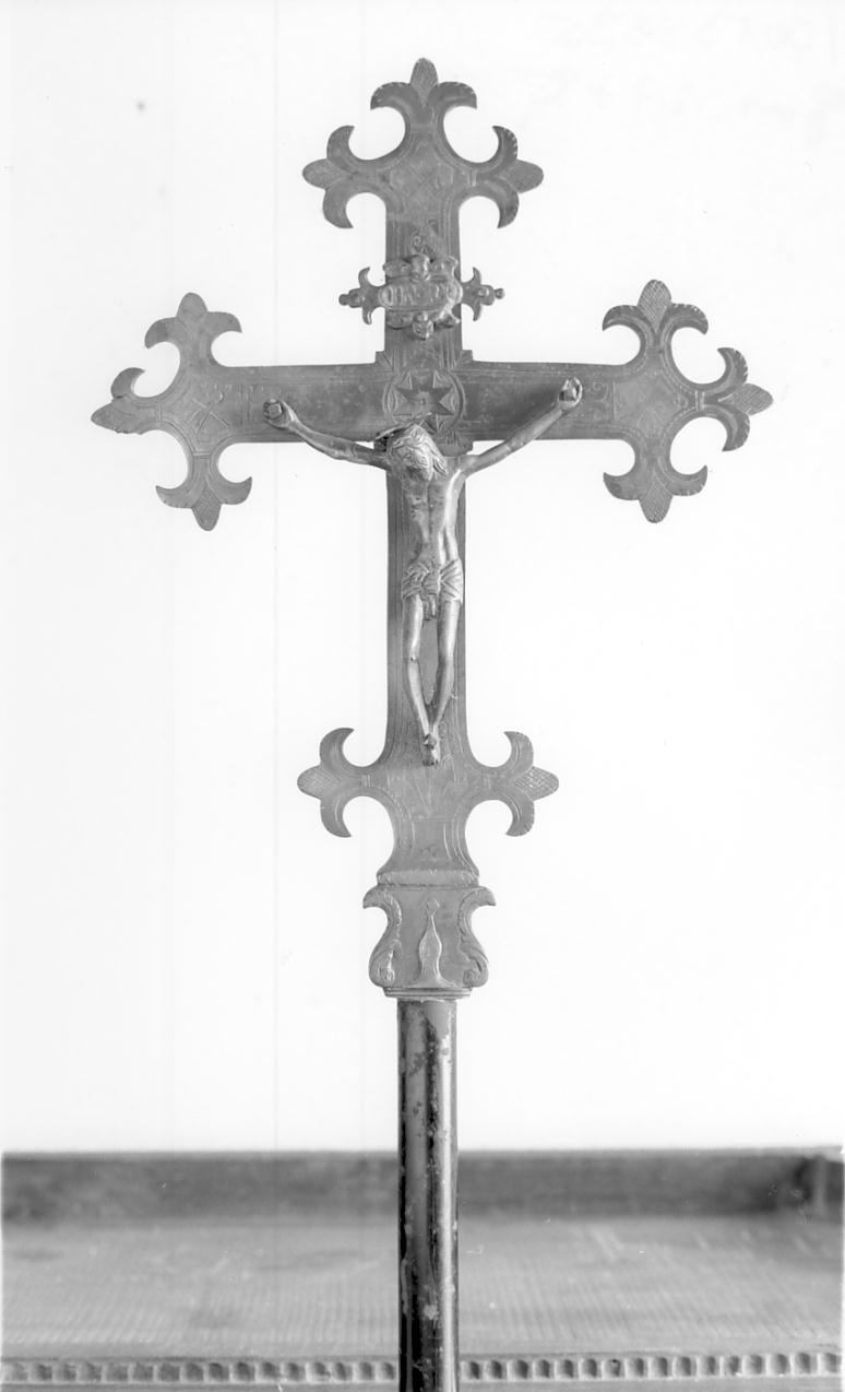 croce processionale, opera isolata - ambito lombardo (seconda metà sec. XIX)