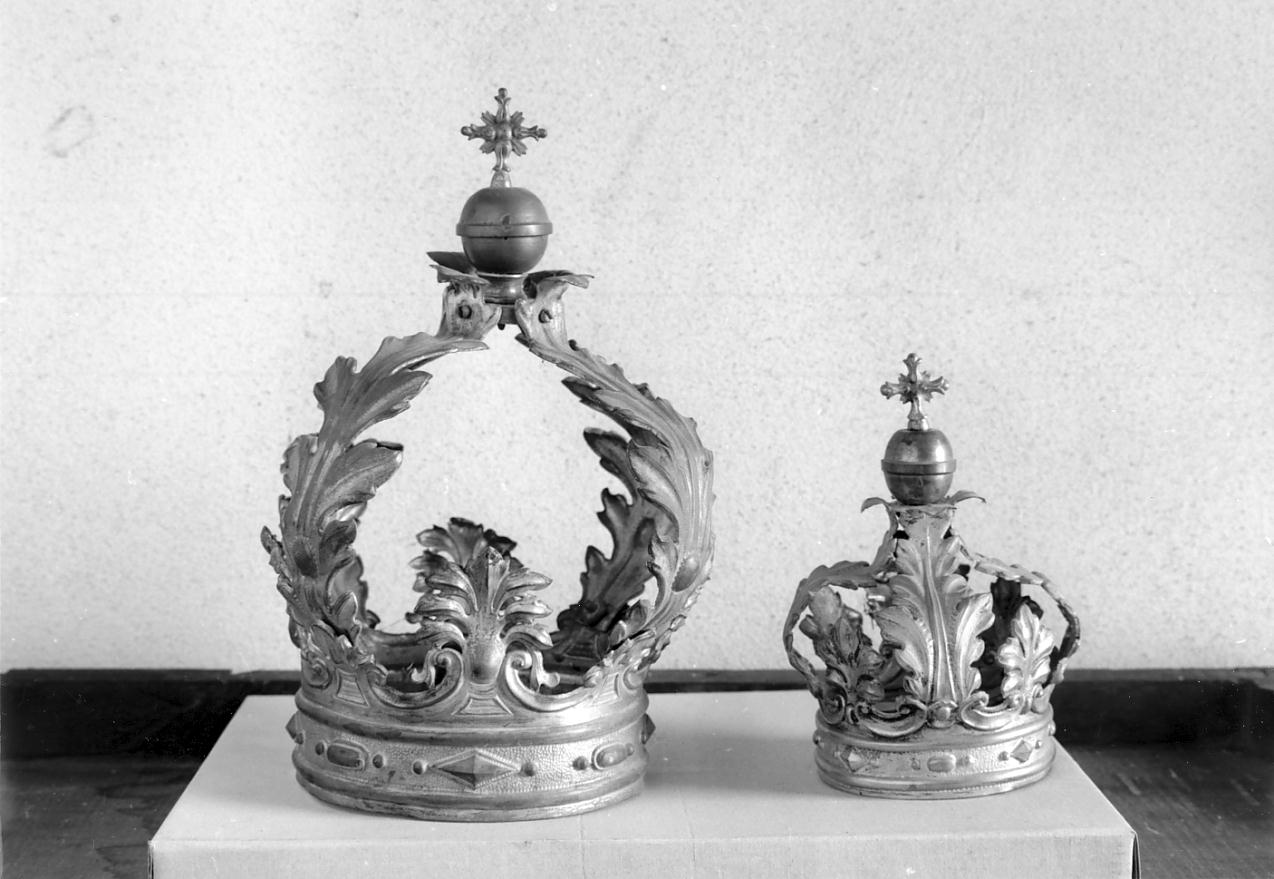 corona di immagine sacra, serie - ambito lombardo (seconda metà sec. XIX)