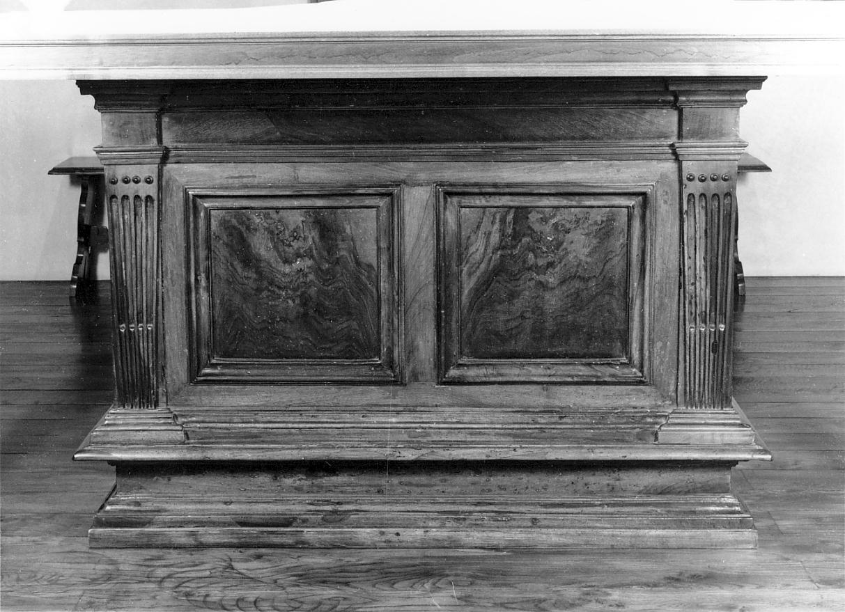 mensa d'altare, opera isolata - ambito mantovano (ultimo quarto sec. XVI)