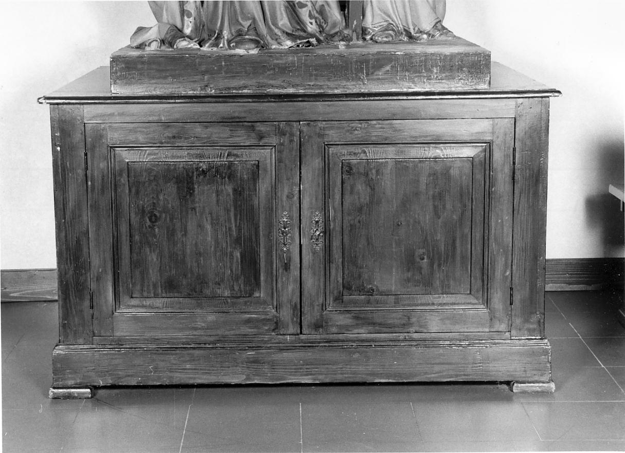 credenza, opera isolata - bottega Italia meridionale (seconda metà sec. XIX)