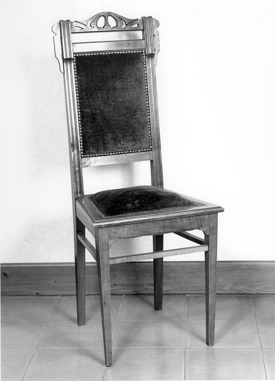 sedia, elemento d'insieme - ambito mantovano (primo quarto sec. XX)