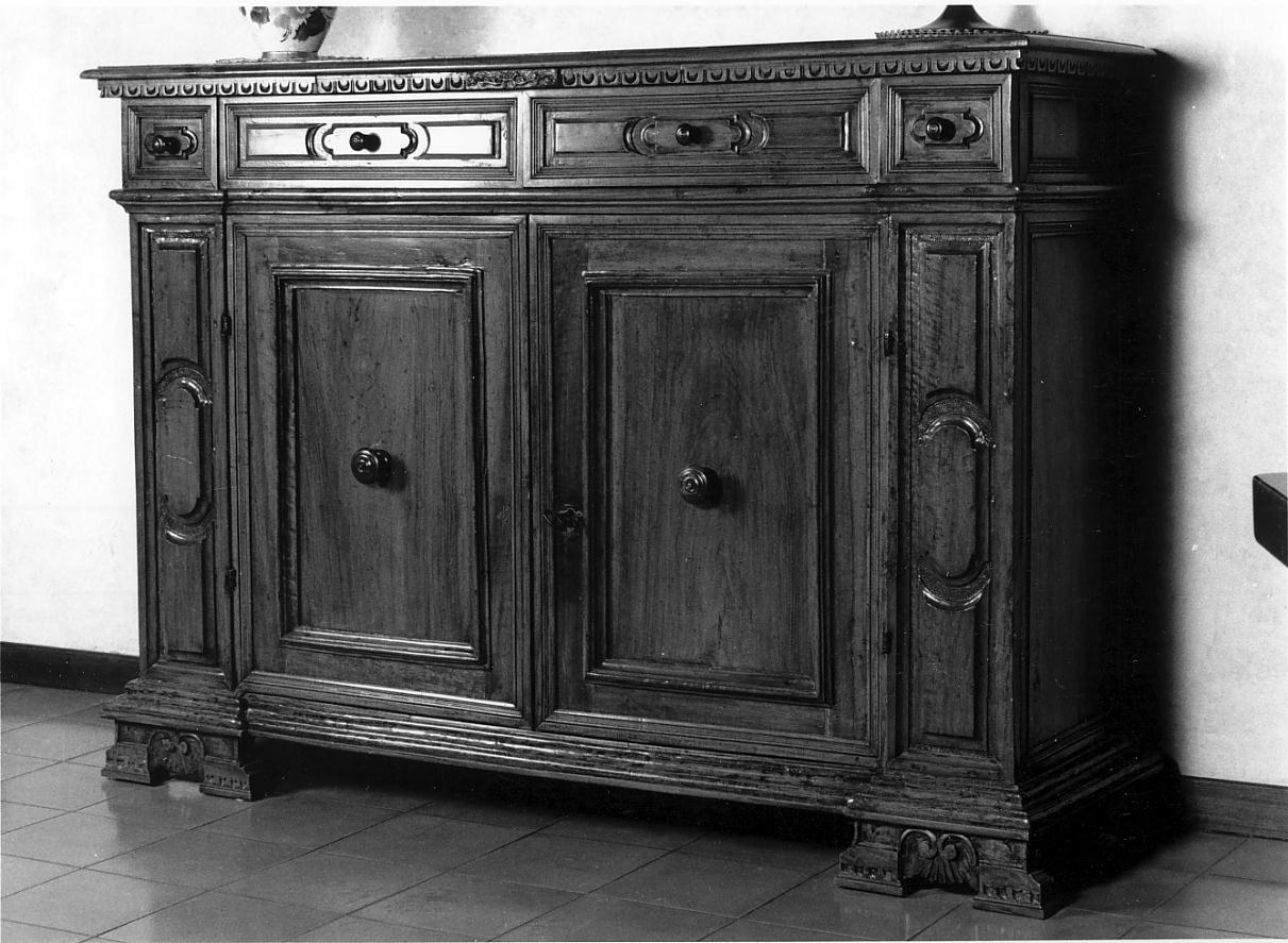 credenza, opera isolata - ambito mantovano (metà sec. XVI, sec. XX)