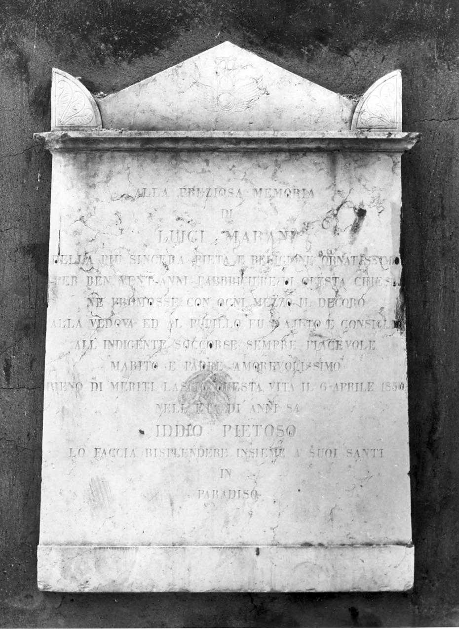 lapide, opera isolata - ambito mantovano (sec. XIX)