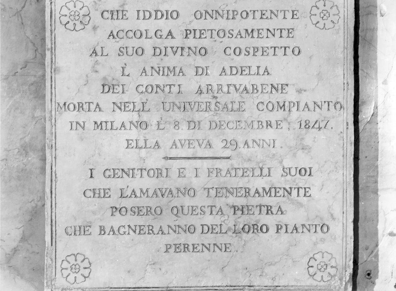 lapide, insieme - ambito lombardo (sec. XIX)