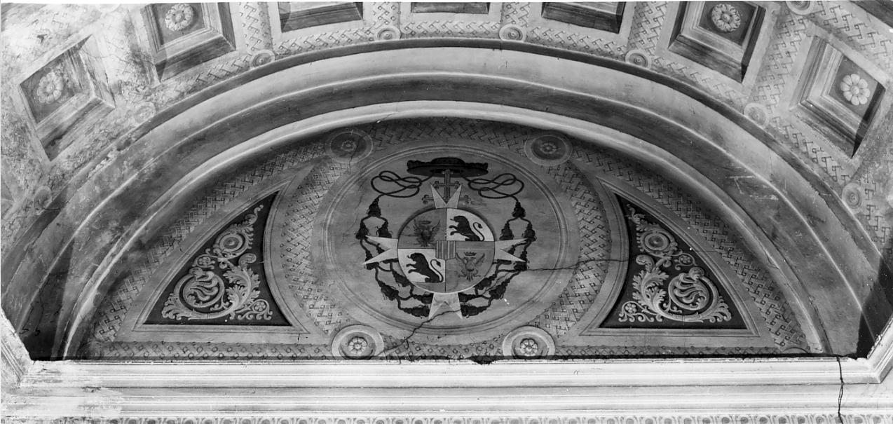 stemma gentilizio (decorazione pittorica, elemento d'insieme) - ambito lombardo (prima metà sec. XIX)