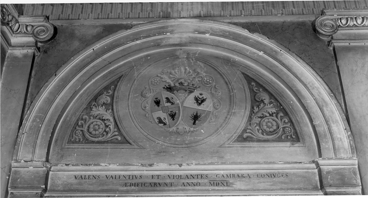 stemma gentilizio (decorazione pittorica, elemento d'insieme) - ambito lombardo (prima metà sec. XIX)