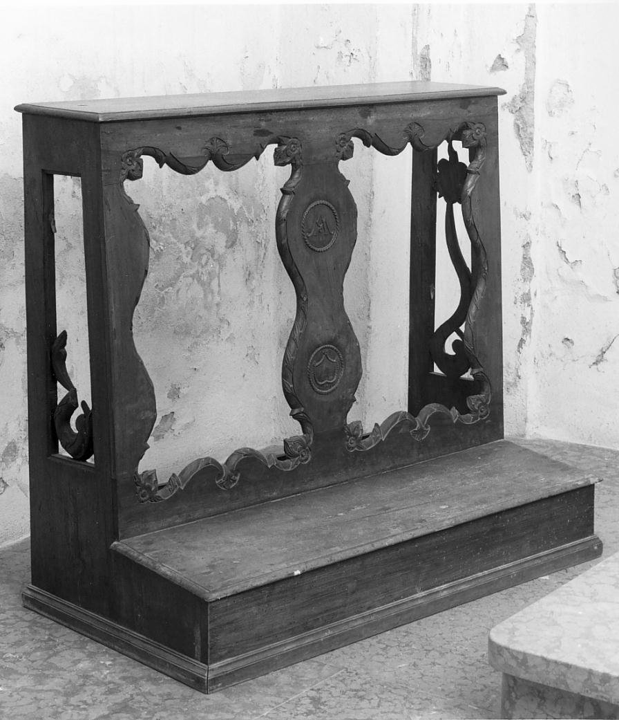 inginocchiatoio - ambito mantovano (ultimo quarto sec. XVIII)