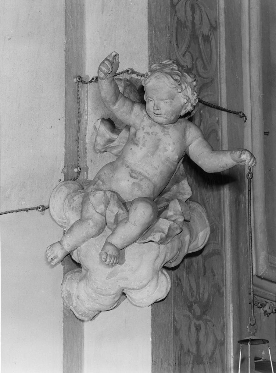Angioletto reggilampada (scultura) - ambito mantovano (terzo quarto sec. XVIII)