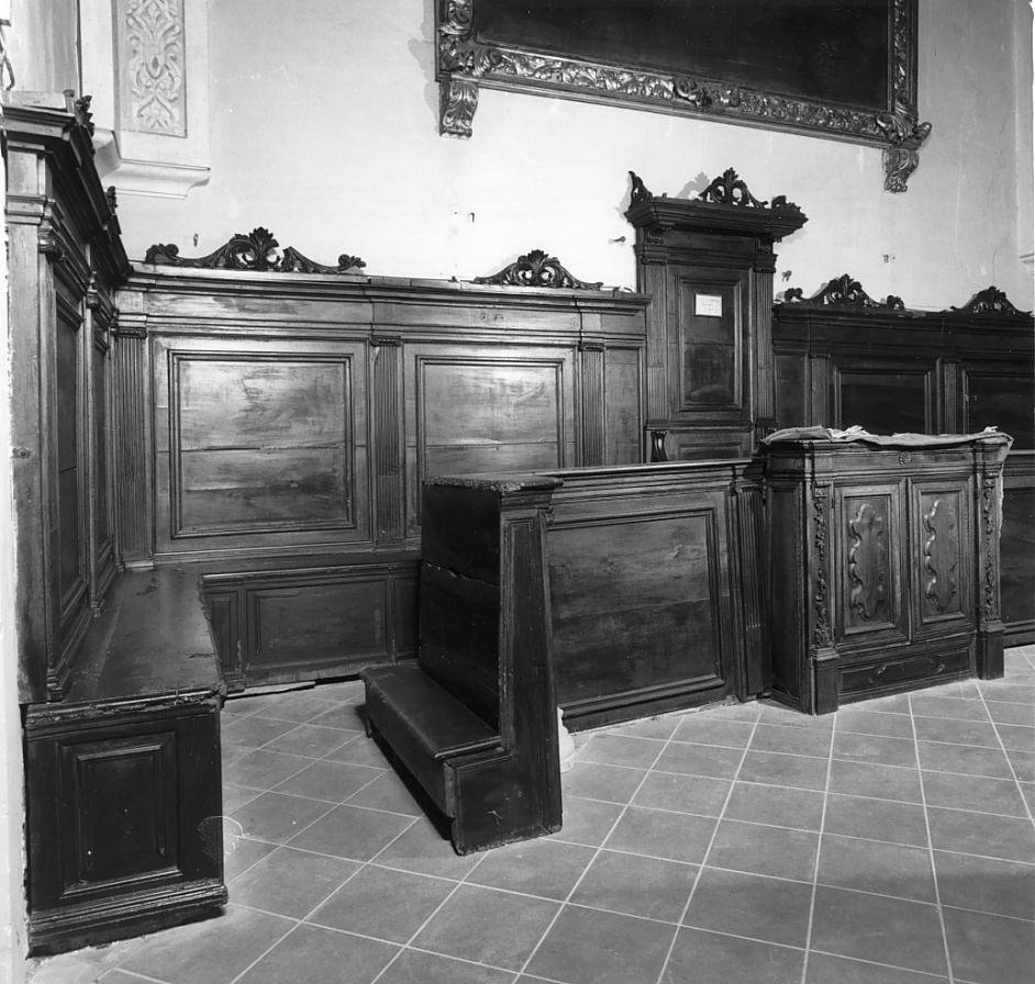 stalli del coro - ambito mantovano (ultimo quarto sec. XVIII)