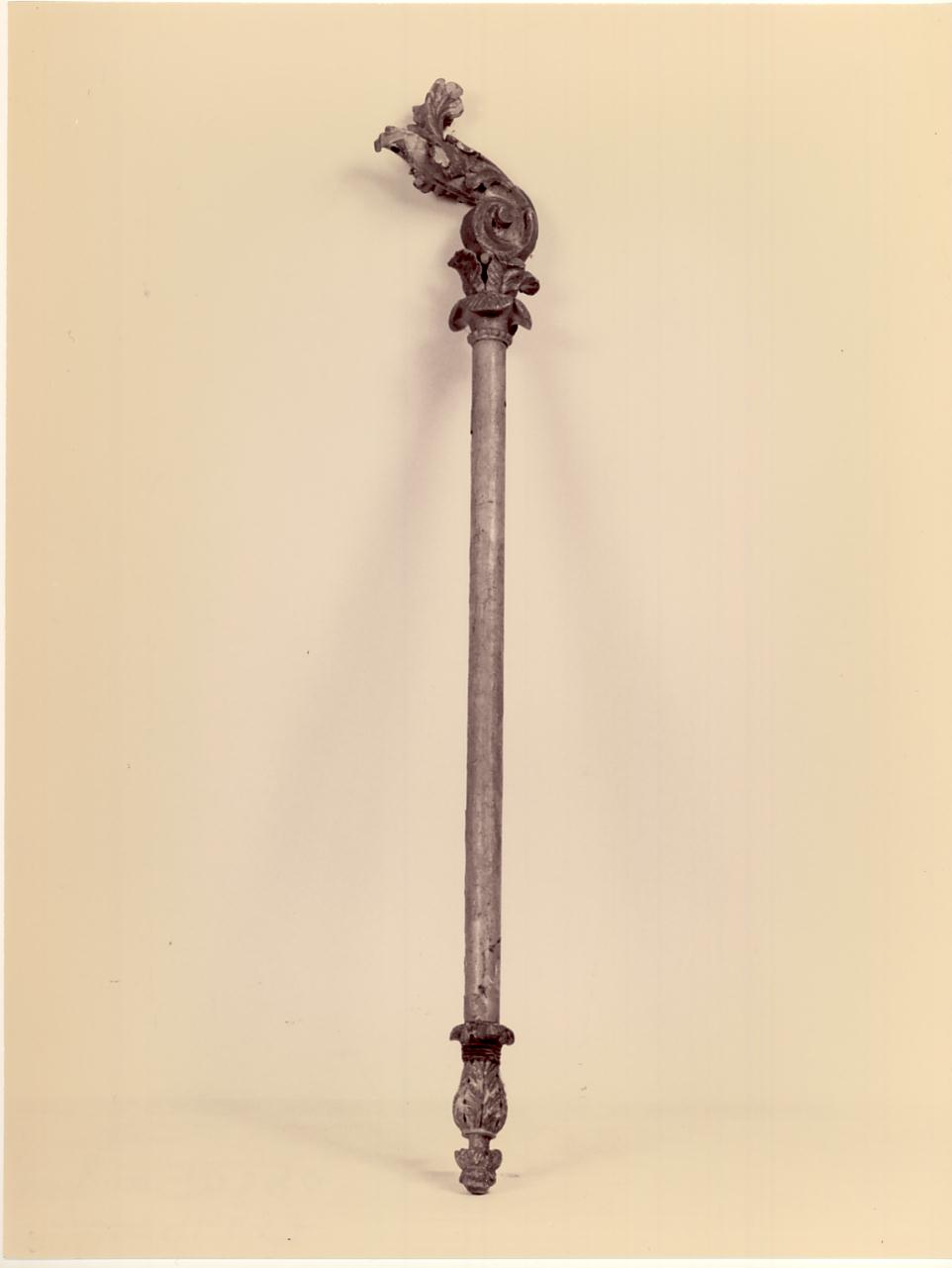 asta di ombrellino processionale, elemento d'insieme - ambito bresciano (seconda metà sec. XVIII)