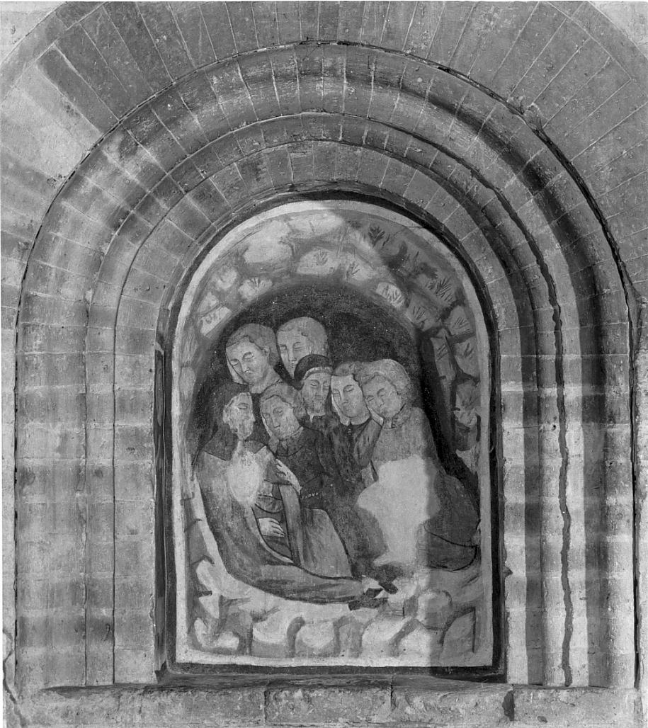 Sette dormienti di Efeso (dipinto, opera isolata) - ambito lombardo (sec. XIV)