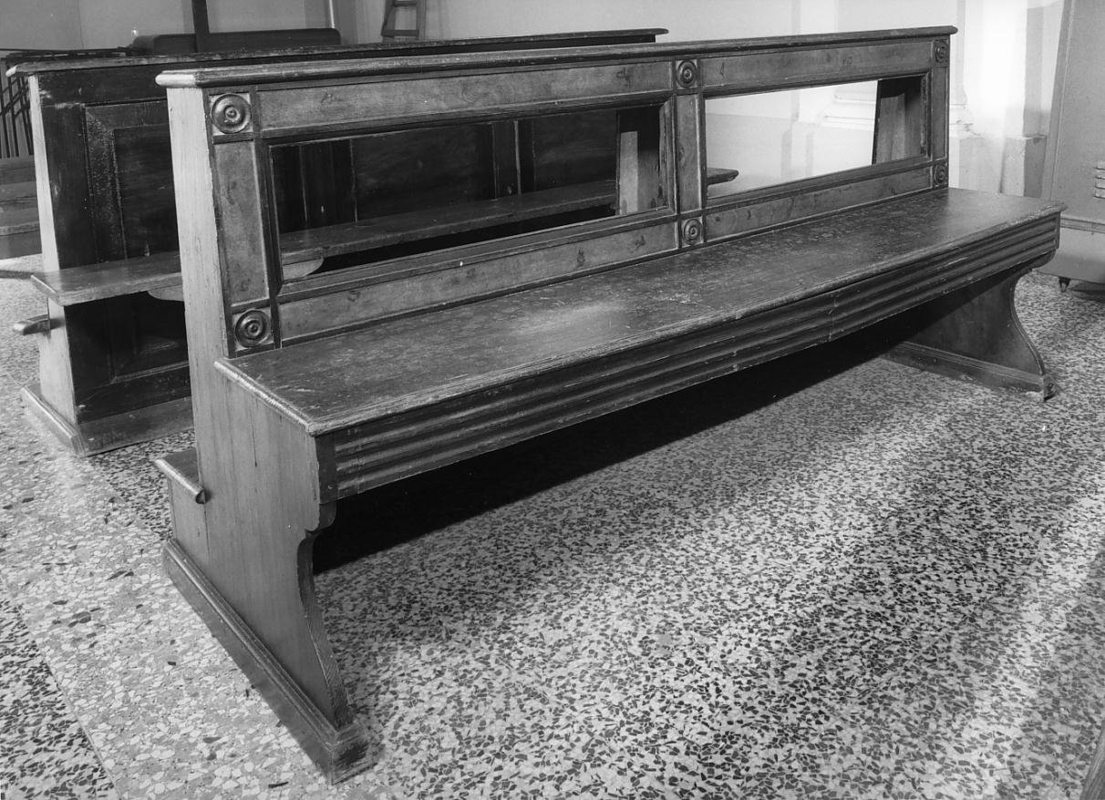 banco da chiesa - ambito mantovano (primo quarto sec. XX)