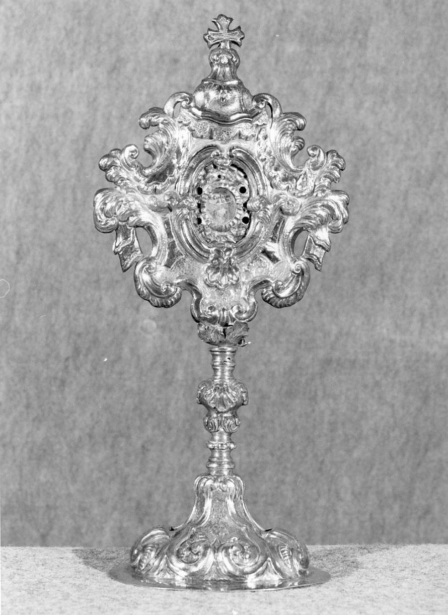 reliquiario - a ostensorio - ambito mantovano (secc. XVIII/ XIX)