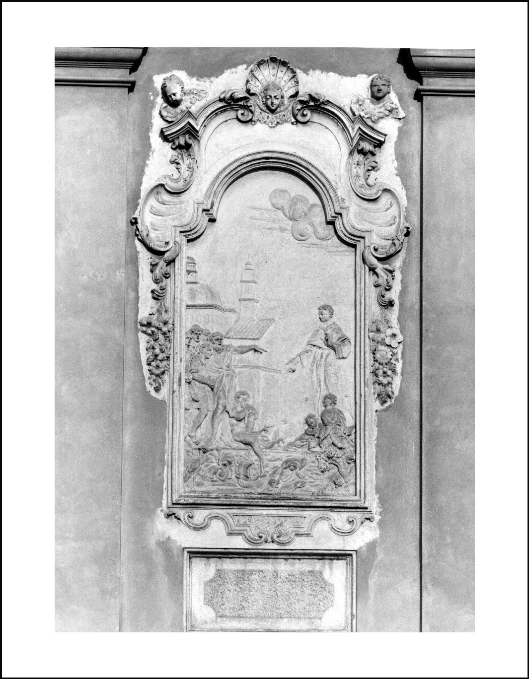 Sant'Antonio (rilievo, elemento d'insieme) - ambito lombardo (prima metà sec. XVIII)