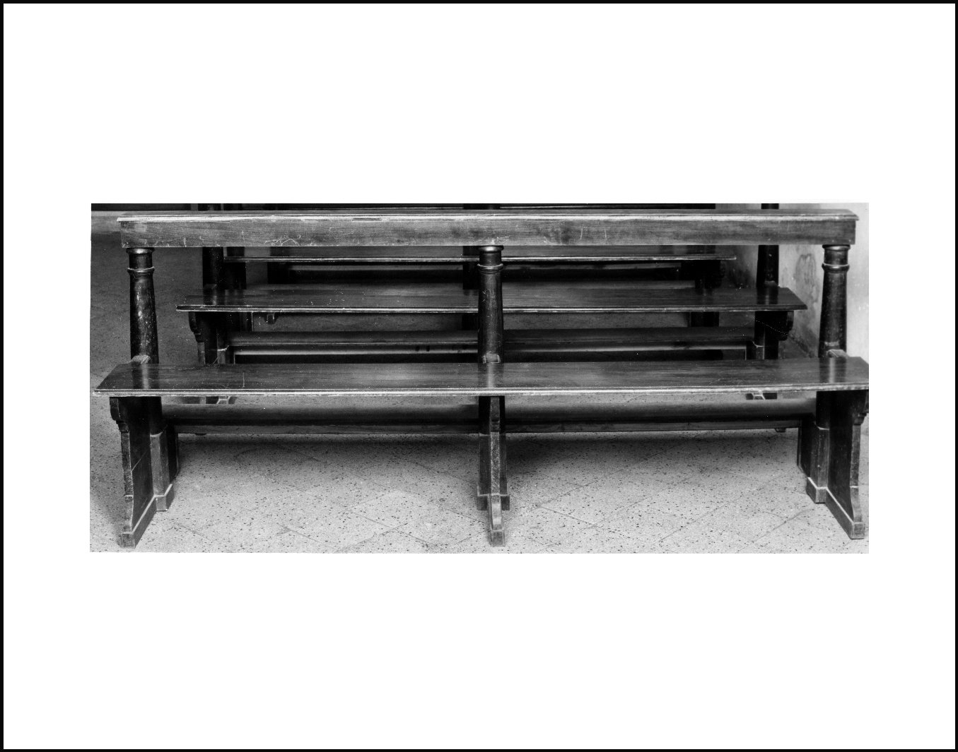 banco da chiesa, opera isolata - ambito lombardo (sec. XIX)