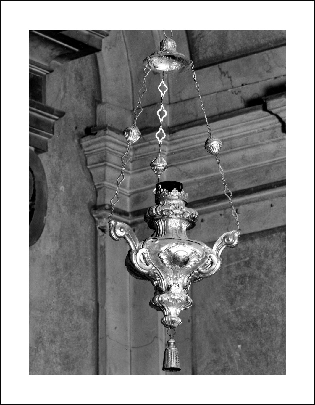 lampada pensile, opera isolata - ambito lombardo (sec. XIX)