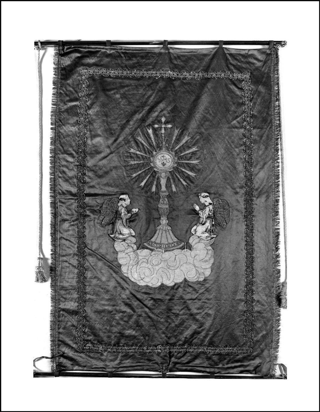 stendardo processionale, opera isolata - produzione lombarda (sec. XIX)