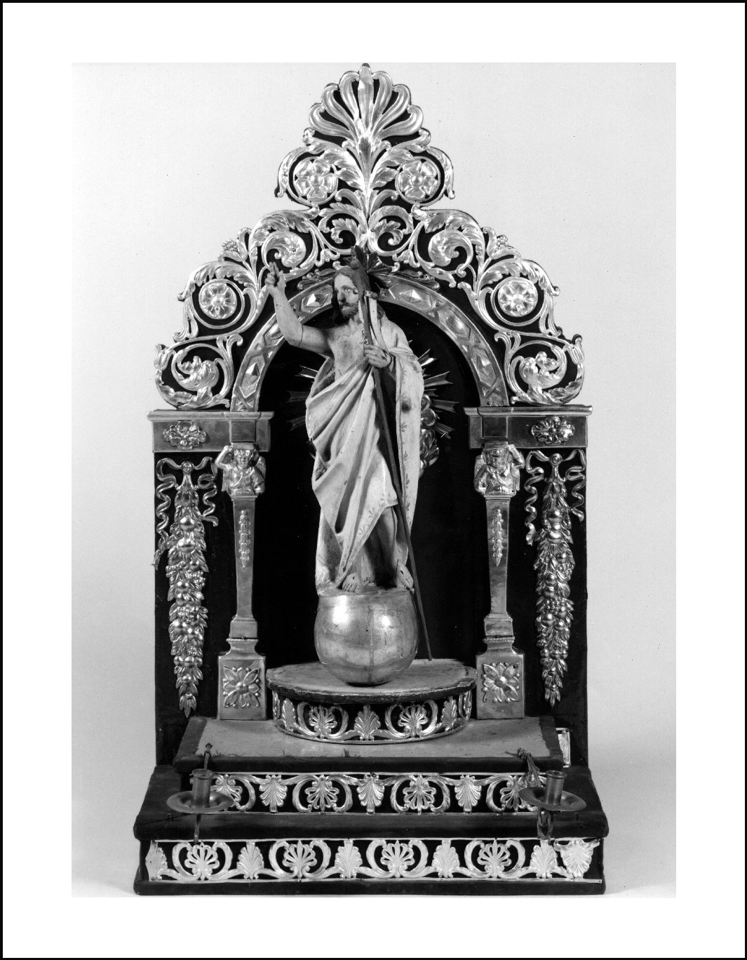 tronetto per esposizione eucaristica - a edicola, opera isolata - ambito lombardo (prima metà sec. XIX)