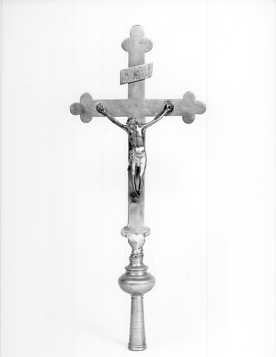 croce processionale, opera isolata - ambito cremonese (seconda metà sec. XIX)