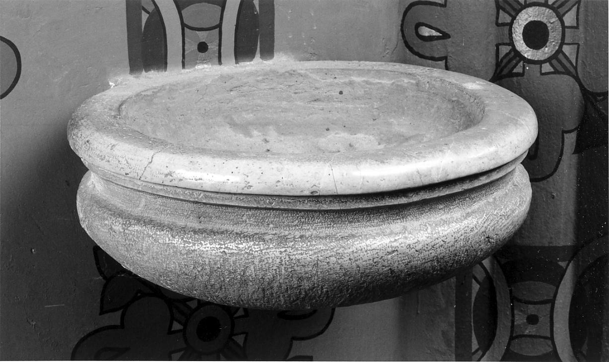 acquasantiera da parete, serie - ambito lombardo (inizio sec. XX)