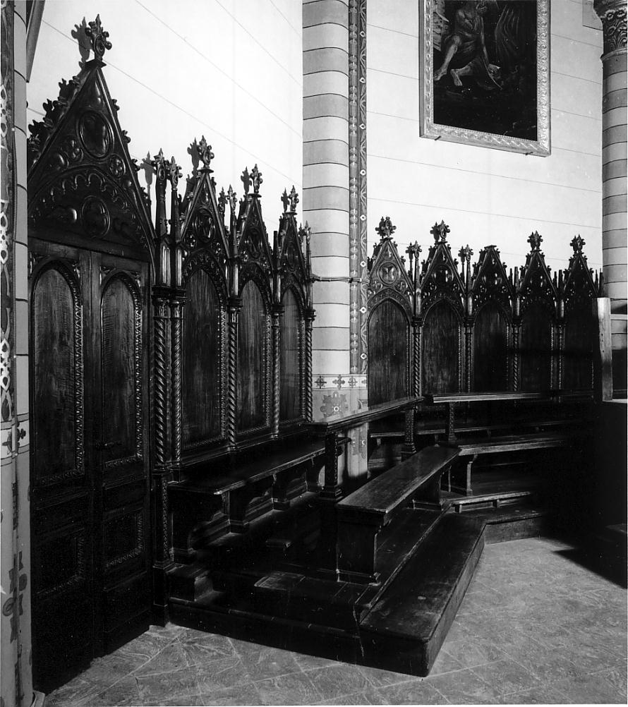 stalli del coro, opera isolata - ambito cremonese (sec. XX)