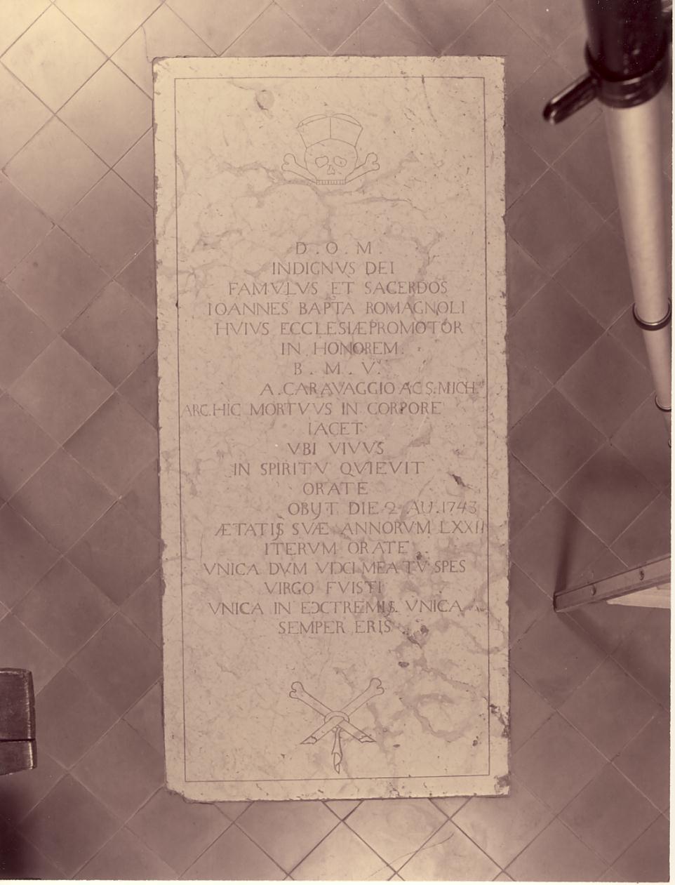 lapide commemorativa, opera isolata - ambito bresciano (sec. XVIII)