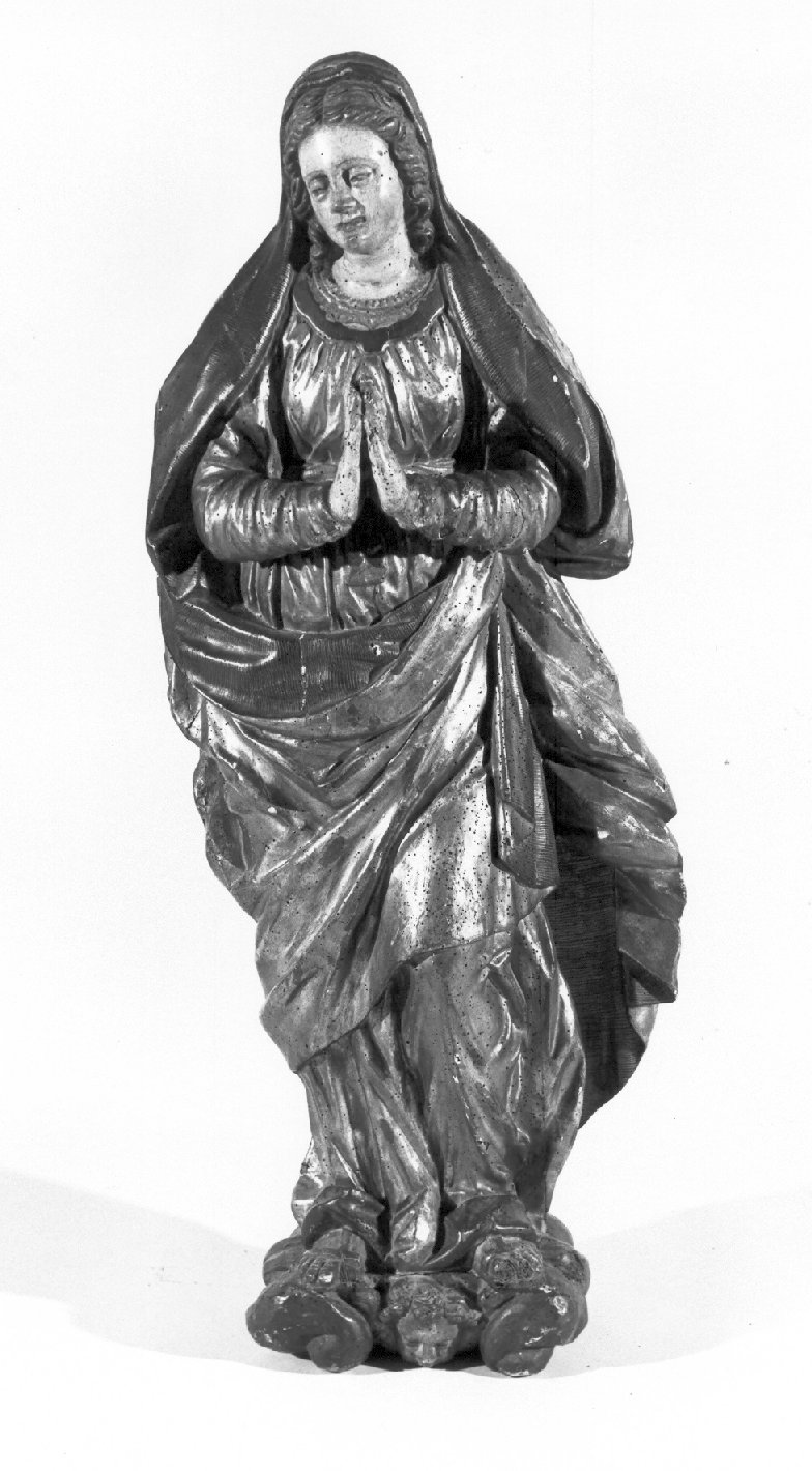 Madonna orante (acquasantiera - a fusto, opera isolata) - ambito mantovano (primo quarto sec. XVII)