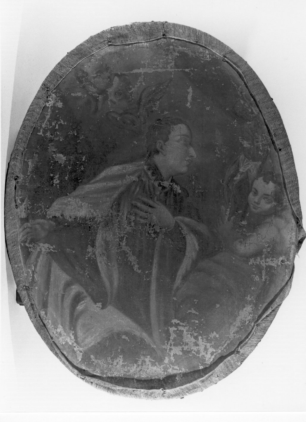 San Luigi adora il crocifisso, San Luigi Gonzaga (dipinto, opera isolata) - ambito mantovano (prima metà sec. XVIII)