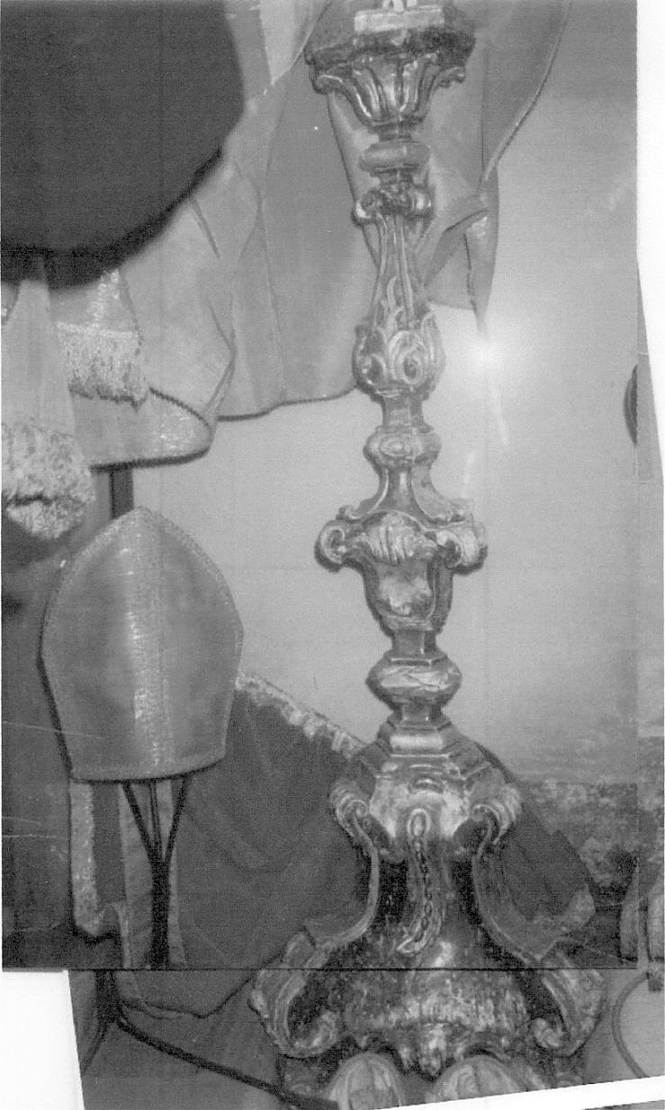 candeliere, opera isolata - ambito mantovano (ultimo quarto sec. XVII)
