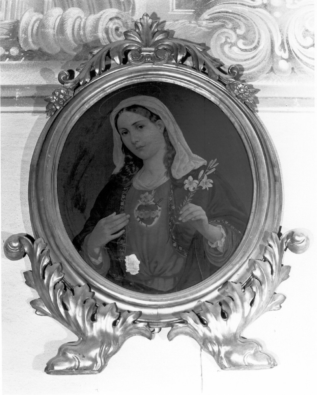 Il cuore Immacolato di Maria (dipinto, opera isolata) - ambito mantovano (ultimo quarto sec. XIX)