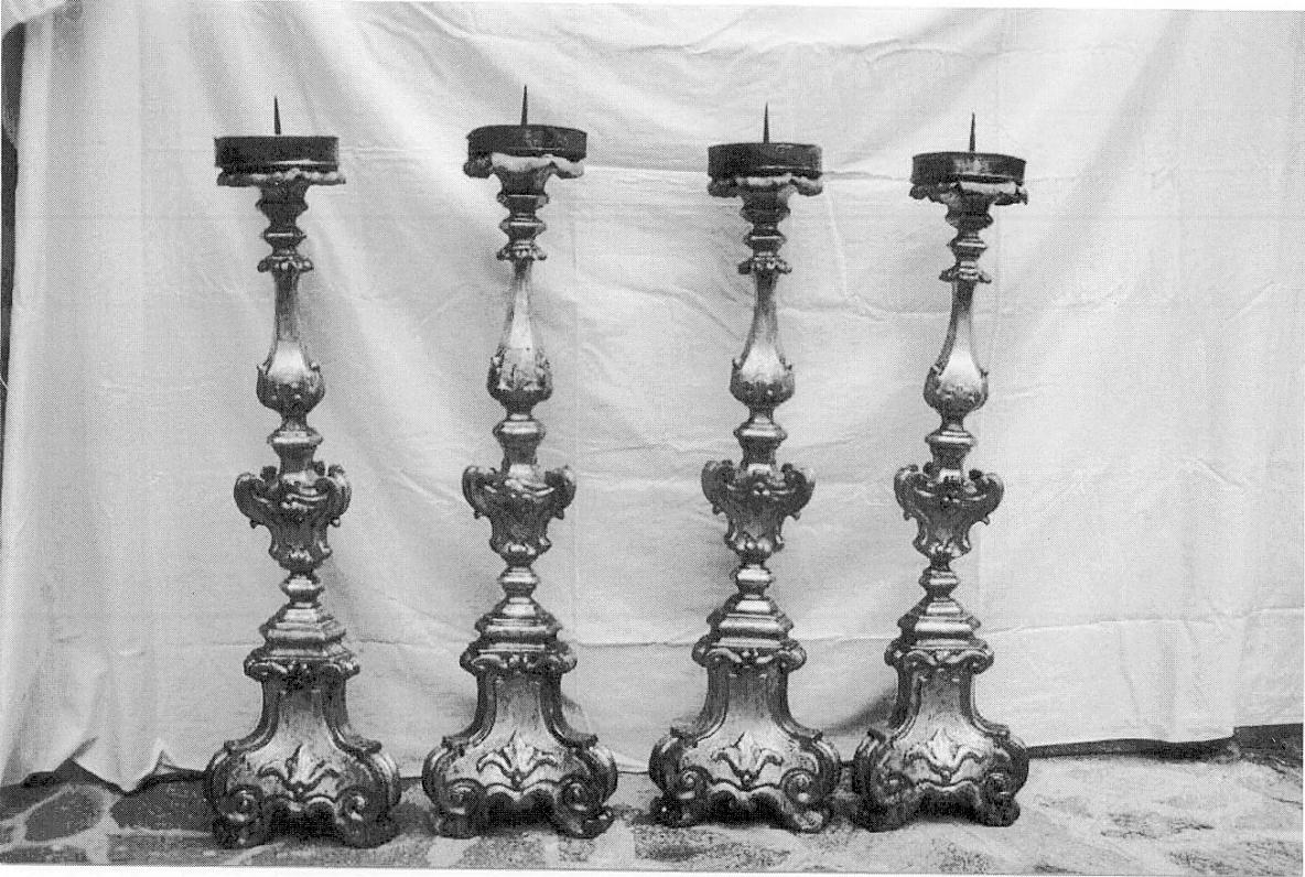 candeliere d'altare, serie - ambito mantovano (ultimo quarto sec. XVII)