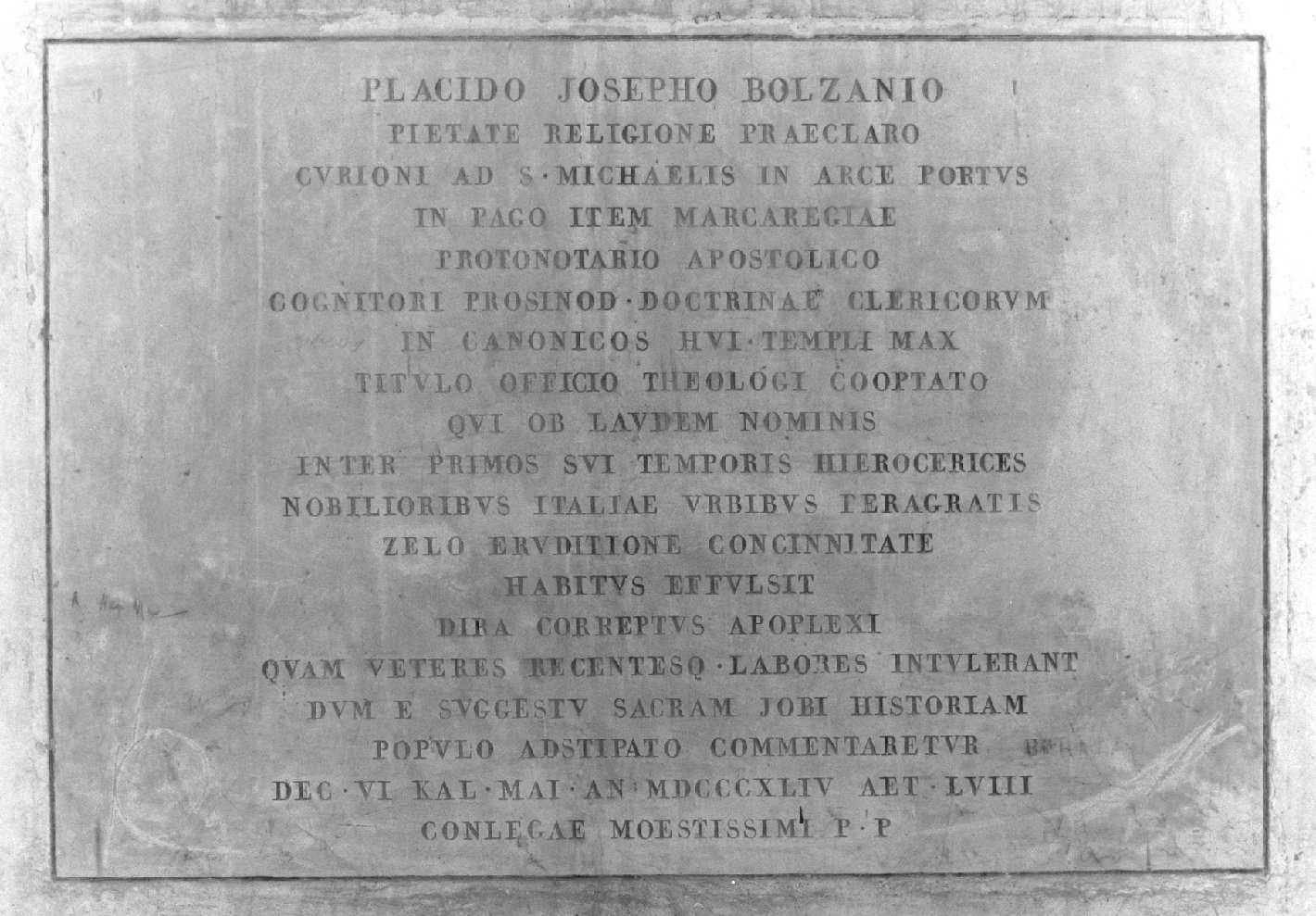 lapide, opera isolata - ambito mantovano (sec. XIX)