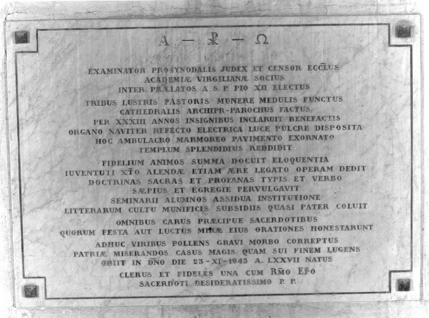 lapide, opera isolata - ambito mantovano (prima metà sec. XX)