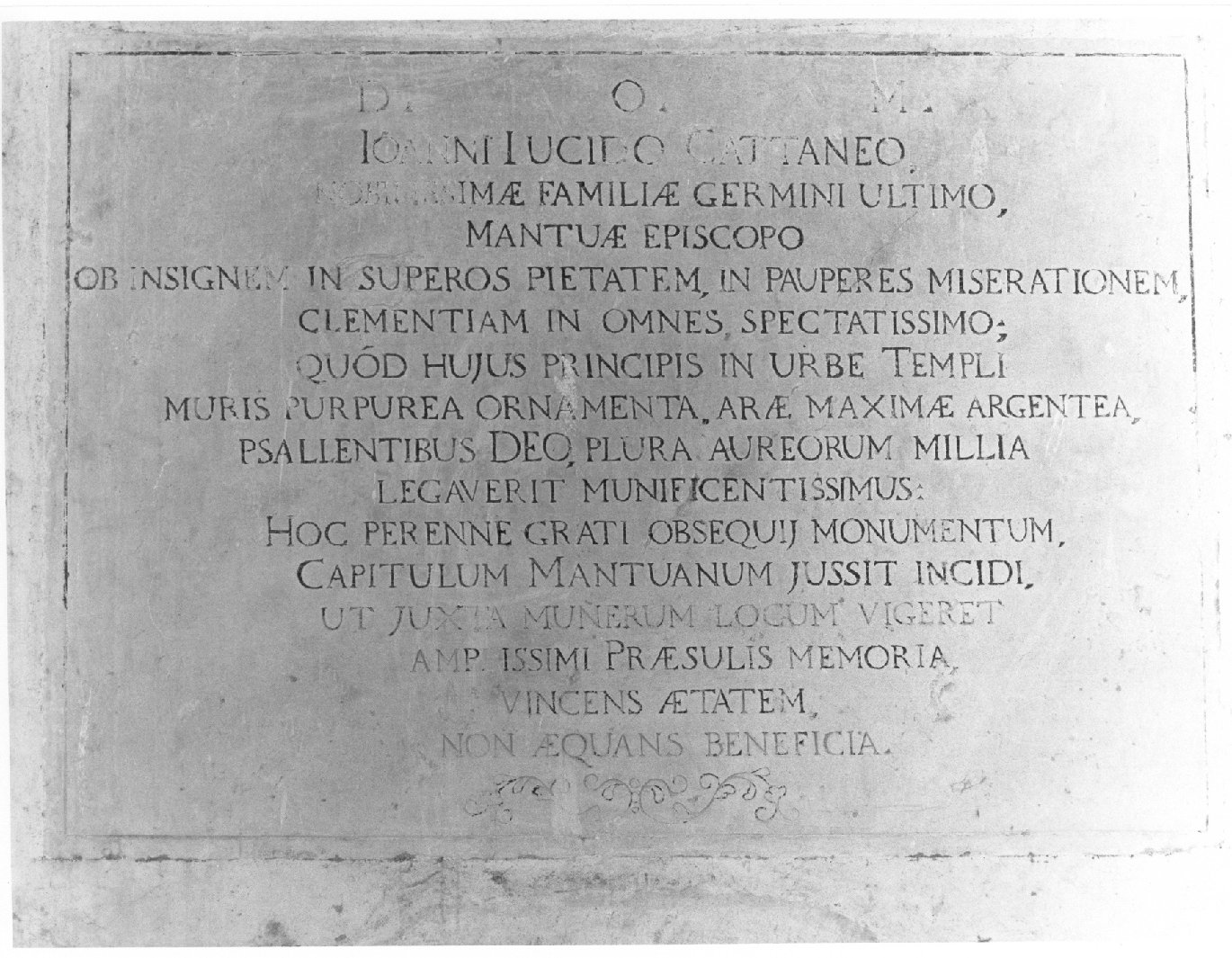 lapide celebrativa, opera isolata di Agustini Bortolo (prima metà sec. XVIII)