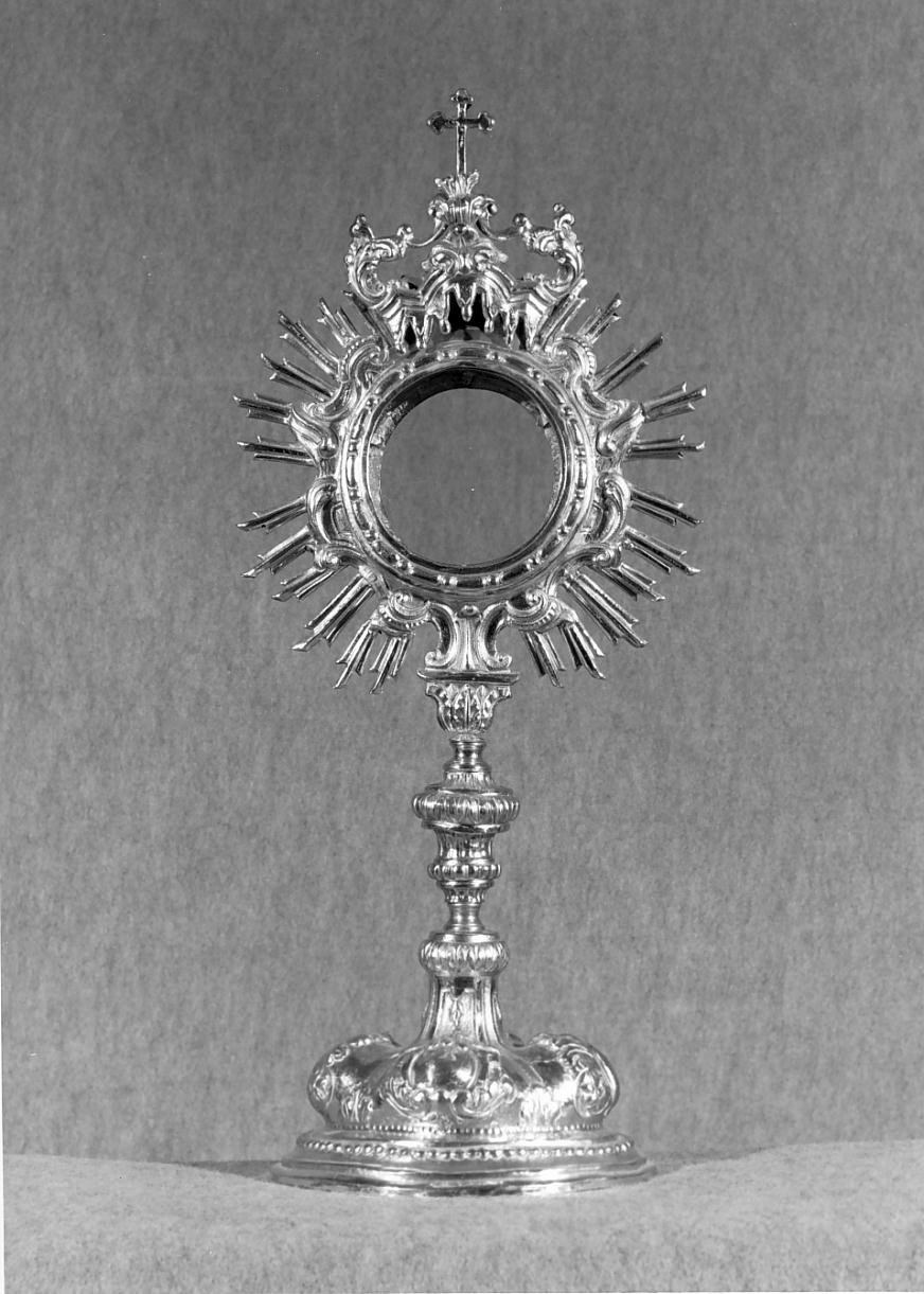 ostensorio - a raggiera - ambito mantovano (seconda metà sec. XVIII)