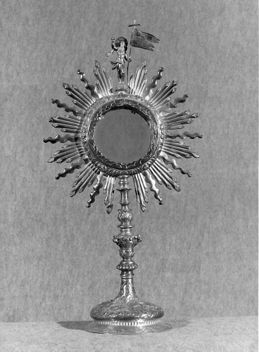 ostensorio - a raggiera - ambito mantovano (seconda metà sec. XVII)