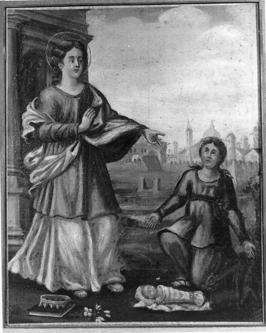 Ringraziamento a Santa Liberata per grazia ricevuta (ex voto) - ambito mantovano (seconda metà sec. XIX)