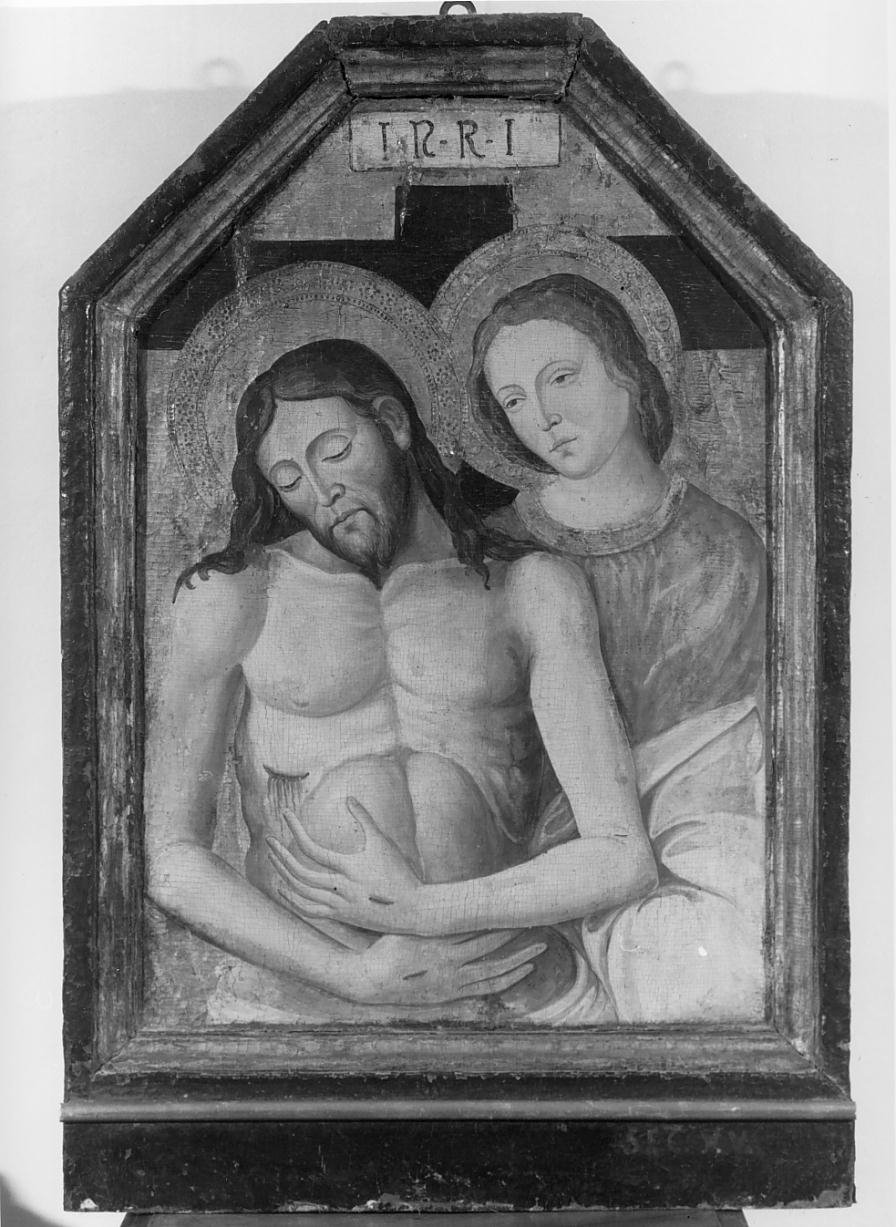 Cristo in pieta' e in angelo (dipinto) - ambito mantovano (sec. XVI)