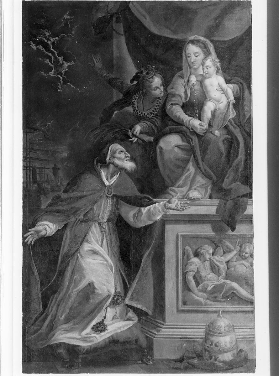 Madonna del Rosario, Santi Pio V e Santa Eurosia (dipinto) - ambito mantovano (prima metà sec. XVII)