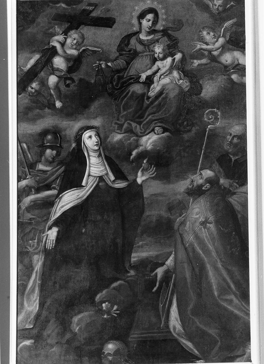 Madonna del Carmelo. San Biagio, Santa Maria Maddalena dei pazzi (dipinto) - ambito mantovano (seconda metà sec. XVII)