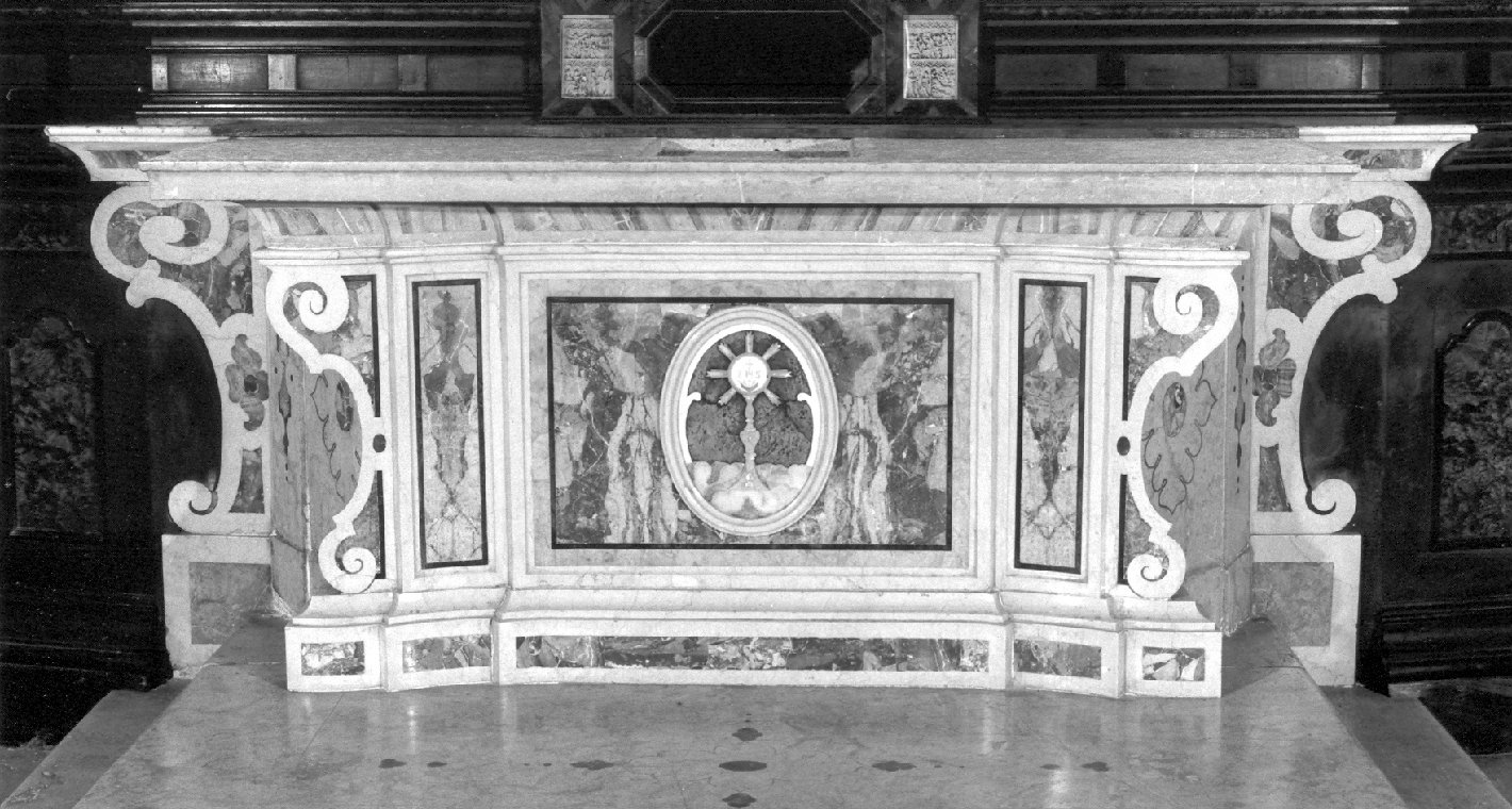 mensa d'altare, elemento d'insieme di Gamba Santo (ultimo quarto sec. XVIII)