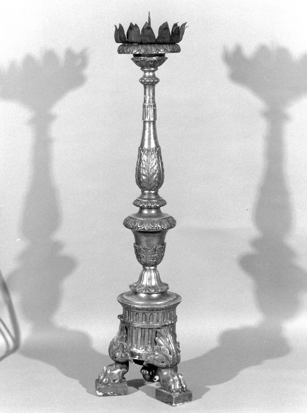 candeliere d'altare, serie - ambito lombardo (prima metà sec. XIX)