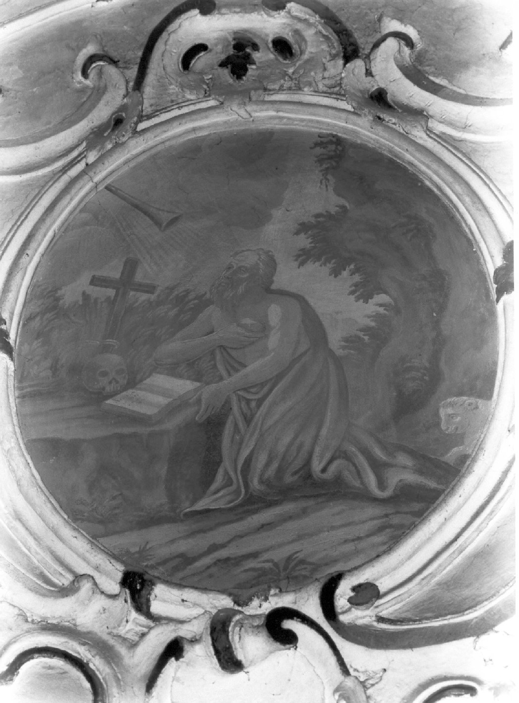 San Girolamo penitente nel deserto (dipinto, elemento d'insieme) - ambito lombardo (terzo quarto sec. XVIII)