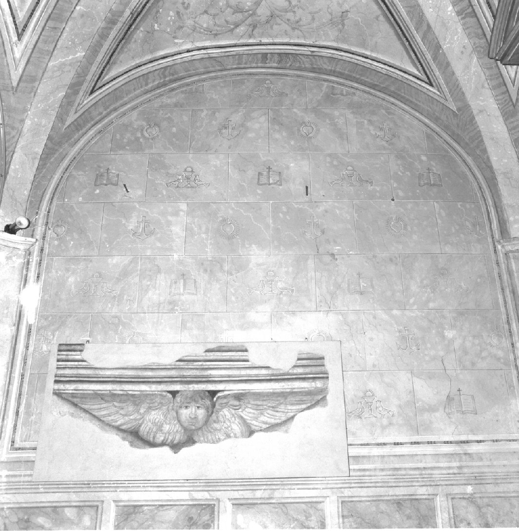 testa alata (dipinto, frammento) - ambito lombardo (seconda metà sec. XVIII)