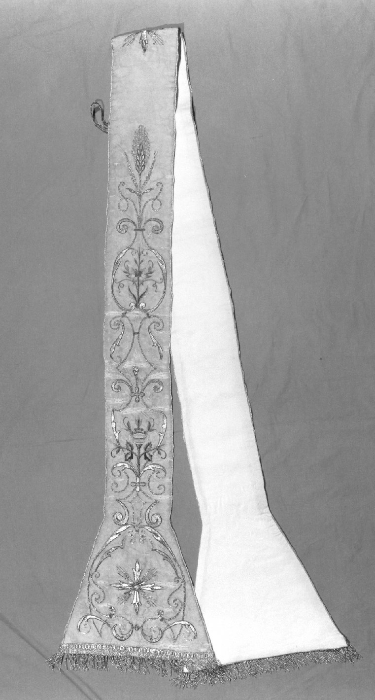 stola, opera isolata - manifattura lombarda (seconda metà sec. XIX)