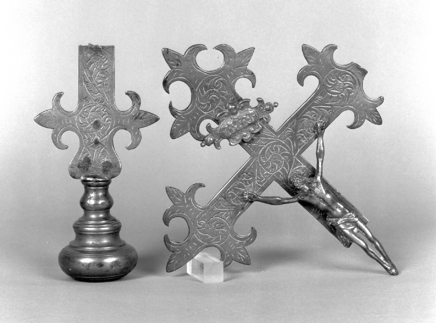 croce processionale, opera isolata - ambito lombardo (prima metà sec. XVIII)